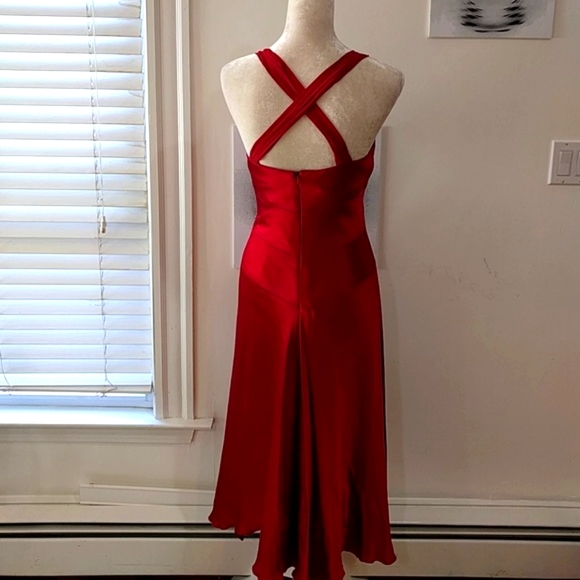 RARE NEW Jones New York Red Silk Poly Blend Dress - with tag - Picture 2 of 9
